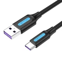 Καλώδιο USB Vention 2.0 A to USB-C CORBF 5A 1m Black PVC