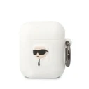 Karl Lagerfeld KLA2RUNIKH Apple AirPods 2/1 white Silicone Karl Head 3D