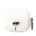 Karl Lagerfeld KLAPRUNIKH Apple AirPods Pro white Silicone Karl Head 3D