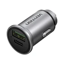 Φορτιστής Αυτοκινήτου Vention Dual Port USB-A, USB-C FFBH0 18/20W Gray