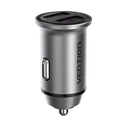 Φορτιστής Αυτοκινήτου Vention 2x USB FFEH0 30W Gray
