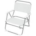 White Metal Beach Chair with Armrests - Textilene