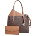 Michael Kors Charlotte Leather Women's Shoulder Bag Brown (35F3GCFT9T-BRO)