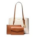 MICHAEL KORS Women's Bag Set Charlotte 3-in-1 Removable Crossbody & Pouch Beige (Vanilla) 35F3GCFT9TVAN