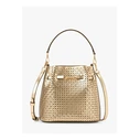 Michael Kors Women's Canvas Shoulder Bag Pale Gold 35S6G2ZC1KPAL