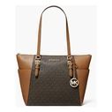 MICHAEL KORS Charlotte Large Leather Tote Bag Brown (Model 35T0GCFT3B, MPN 35T0GCFT3BBRO)