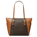 MICHAEL KORS Charlotte Large Leather Tote Bag Brown (Model 35T0GCFT3B, MPN 35T0GCFT3BBRO)