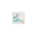 Herlitz Spiralblock 14,8 x 14,8 cm 100 φύλλα, σημειωματάριο με κουκκίδες, GREENline (Motiv Welle)