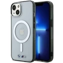 BMW BMHMP14MHCRS Apple iPhone 14 Plus / 15 Plus transparent hardcase Silver Ring MagSafe