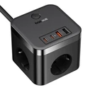 Φορτιστής Πρίζας Baseus PowerCombo 3AC+2U+2C 30W, 1.5m (black)