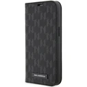 Karl Lagerfeld KLBKP14LSAKLHPK Apple iPhone 14 Pro bookcase black Saffiano Monogram