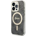 Guess GUHMP14LH4STK Apple iPhone 14 Pro black hardcase 4G MagSafe