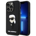 Karl Lagerfeld KLHCP14X3DRKINK Apple iPhone 14 Pro Max black hardcase Rubber Ikonik 3D
