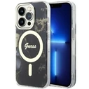 Case Guess GUHMP14LHTMRSK Apple iPhone 14 Pro black/black hardcase Golden Marble MagSafe