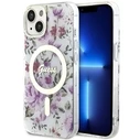 Guess GUHMP14MHCFWST Apple iPhone 14 Plus / 15 Plus transparent hardcase Flower MagSafe