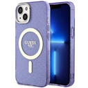 Guess GUHMP14MHCMCGU Apple iPhone 14 Plus / 15 Plus purple hardcase Glitter Gold MagSafe