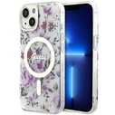 Guess GUHMP14SHCFWST Apple iPhone 14 transparent hardcase Flower MagSafe