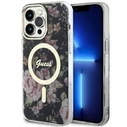Guess GUHMP14XHCFWSK Apple iPhone 14 Pro Max black hardcase Flower MagSafe