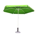 Velco Semi-Professional Veranda/Garden/Beach Umbrella, Khaki Green, 2.50 m, Metal Frame, Metal Hub, No Tilt