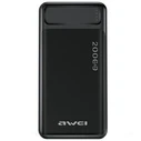 AWEI P6K Powerbank 20000mAh black 2xUSB/PD/microUSB
