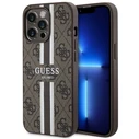 Guess GUHMP13XP4RPSW Apple iPhone 13 Pro Max brown hardcase 4G Printed Stripes MagSafe
