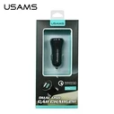 USAMS Car Charger 2xUSB 2,4A QC 3.0 black (US-CC028)