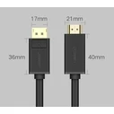 UGREEN DP101 DisplayPort/HDMI 4K 30Hz 32AWG Cable 1,5m black