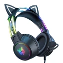 Gaming Headset Onikuma X15 PRO με Αυτιά Γάτας (Μαύρο)