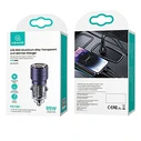 USAMS C36 Car Charger USB-A+USB-C 95W Fast Charge purple (US-CC176)