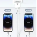 USAMS T54 Wall Charger 2xUSB-C 40W PD Fast Charging white (US-CC172)