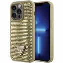 Guess GUHCP14LHDGTPD Apple iPhone 14 Pro gold hardcase Rhinestone Triangle