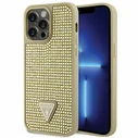 Guess GUHCP14XHDGTPD Apple iPhone 14 Pro Max gold hardcase Rhinestone Triangle
