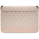 Guess Sleeve GUCS14PS4SGP 14 inch pink 4G Stripe Metal Logo
