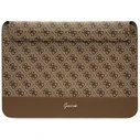 Guess Sleeve GUCS14PS4SGW 14 inch brown 4G Stripe Metal Logo