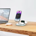 Tech-Protect QI15W-A27 3in1 Magnetic MagSafe Wireless Charger White
