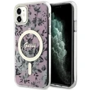 Guess GUHMN61HCFWSP Apple iPhone 11/XR pink hardcase Flower MagSafe