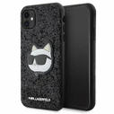 Karl Lagerfeld KLHCN61G2CPK Apple iPhone 11/XR black hardcase Glitter Choupette Patch