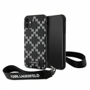 Karl Lagerfeld KLHCN61SAKLMBSK Apple iPhone 11/XR black hardcase Monogram Losange Saffiano