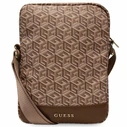 Guess GUTB10HGCFSEW 10 inch brown GCube Stripe Tablet Bag