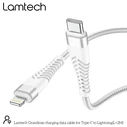 Καλώδιο Lightning Lamtech HQ UNBREAKABLE Type-C to Lightning WHITE 2M