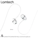 Handsfree Ακουστικά Lamtech FASHIONABLE 3,5mm EARPHONES WHITE