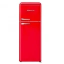 Bronxi Retro Double Door Refrigerator BX-1790 RD 244Lt Red