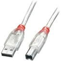Καλώδιο USB A σε USB B Lindy 41755 Διαφανές 5 m