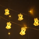 Διακοσμητική Γιρλάντα LED Modee Halloween με Φαντάσματα, 165 cm, Θερμό Λευκό