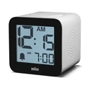 Braun BC 25 WP λευκό ψηφιακό ρολόι-ξυπνητήρι με φωνητική αναγγελία