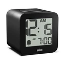 Braun BC 25 BP μαύρο αναλογικό ρολόι-ξυπνητήρι Quartz με ομιλία