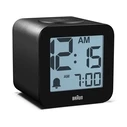 Braun BC 25 BP μαύρο αναλογικό ρολόι-ξυπνητήρι Quartz με ομιλία