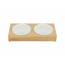 Ταΐστρα Σκύλων Trixie Λευκό Φυσικό Κεραμικά Bamboo ? 12 cm 2 x 250 ml 30 ? 5 ? 14 cm