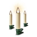 Krinner SuperLight Bavaria Mini Σετ 12 Φλογάκια LED Ivory με Βάση