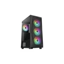 Aerocool Falcon-G-BK-V2 Gaming Midi Tower Κουτί Υπολογιστή (Μαύρο) με Πλευρικό Παράθυρο & RGB